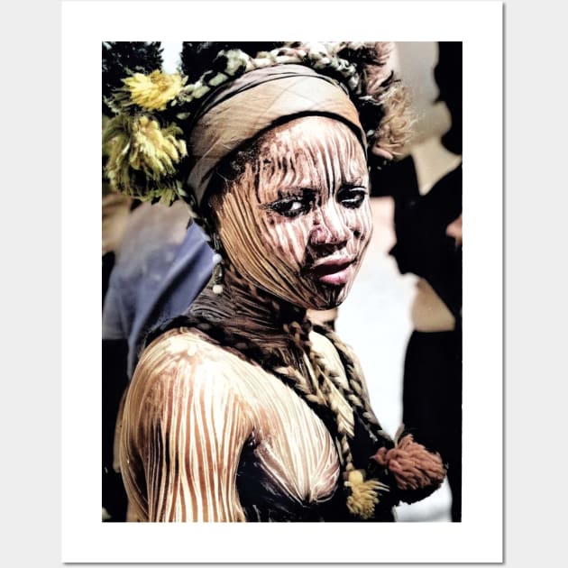 colorized vintage photo of liberian woman Wall Art by In Memory of Jerry Frank